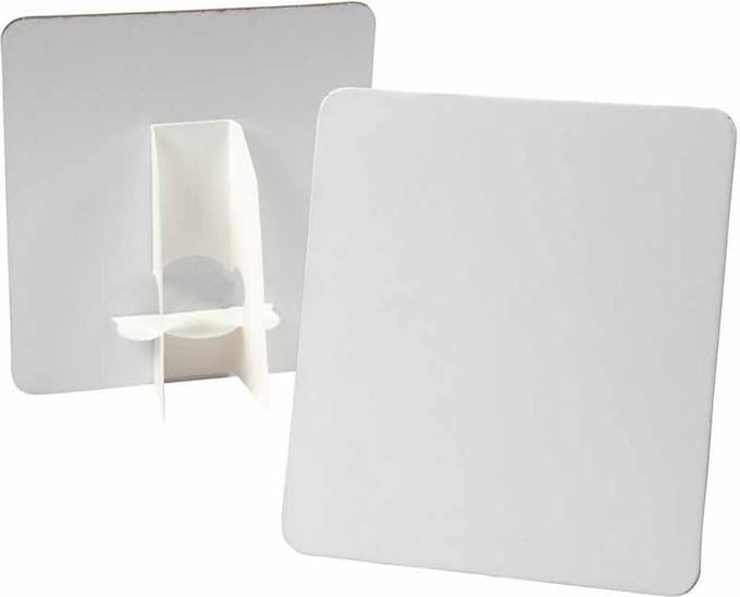 Deco plaat, afm 17x19 cm, dikte 2 mm, wit, 5 stuk/ 1 doos