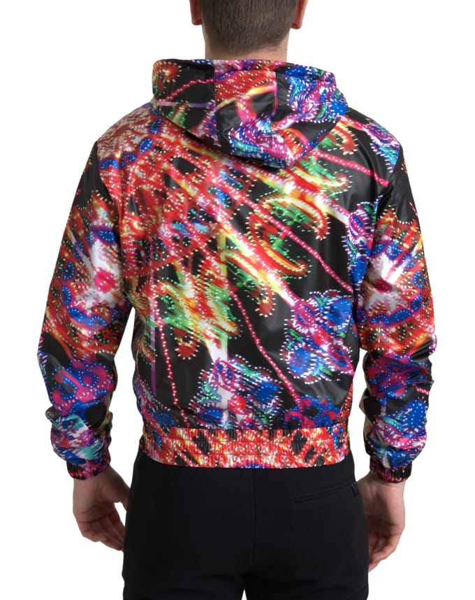 Vegas Lights Print Hoodie Jasje