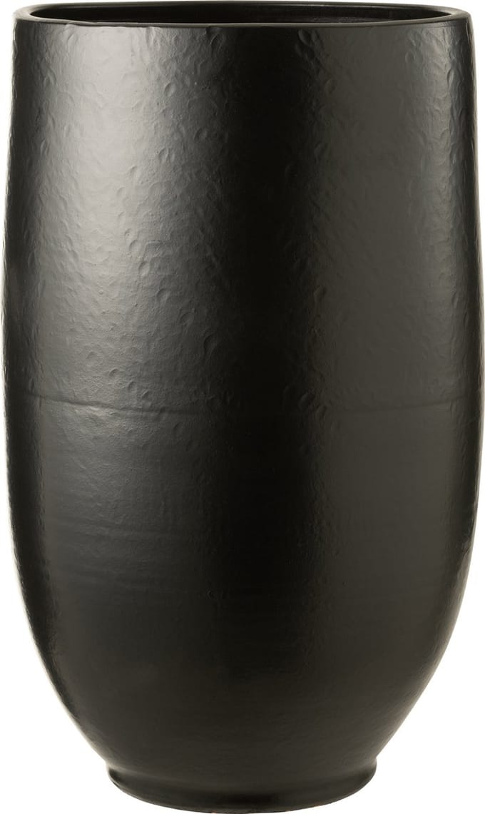 J-Line vaas Ying - kermiek - zwart - large - 90 cm hoog
