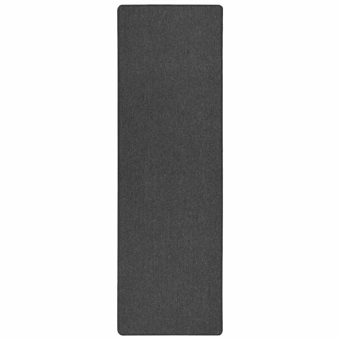 vidaXL - Tapijt - Loper - Donkergrijs - 100 - x - 250 - cm - 100% - Polypropyleen