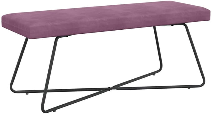 vidaXL - Bank - Paars - 110 - x - 40 - x - 45 - cm - fluweel