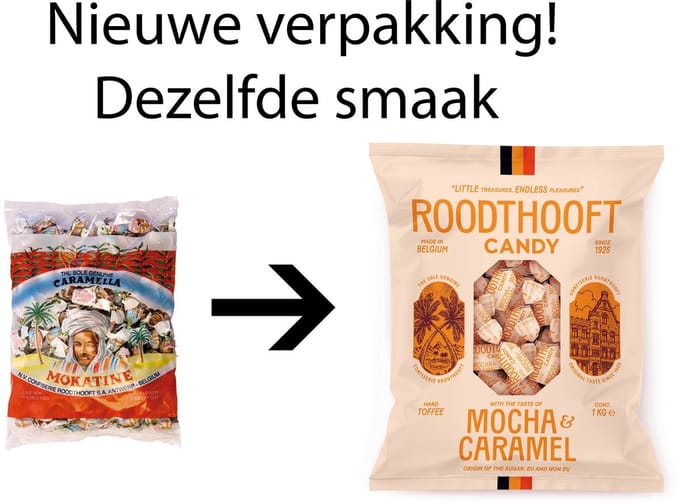 Mokatine koffiebonbons Confiserie Roodthooft - 10 x 200g