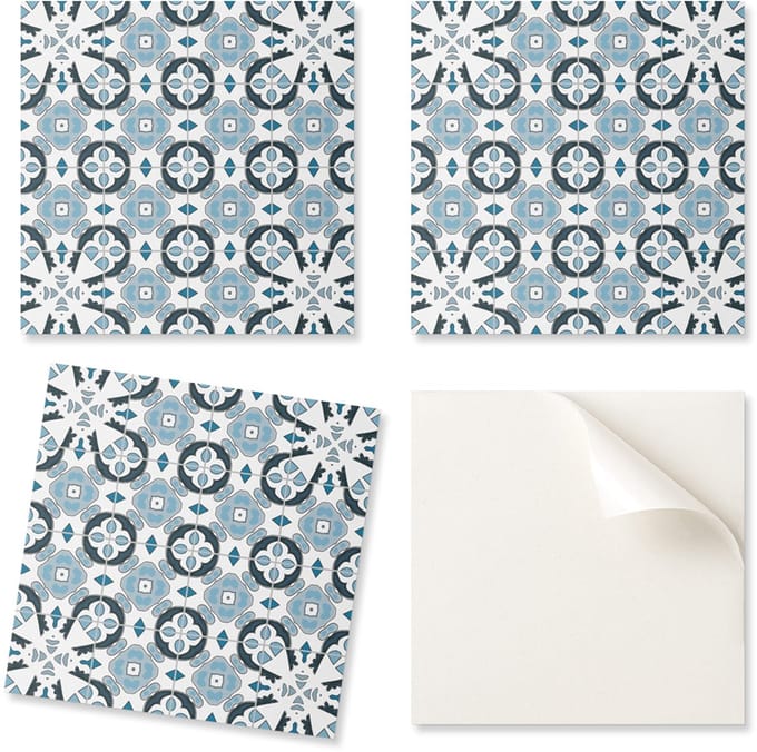 Zelfklevende vinyltegels met geometrisch patroon, 9x30x30 cm