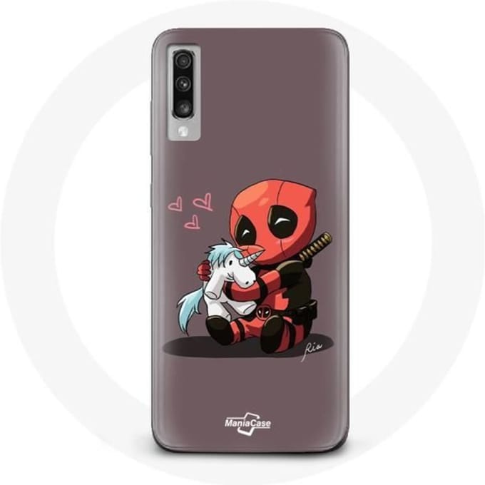 Coque - DeadPool - Galaxy A70 - Souple - Licorne - Protection enfant