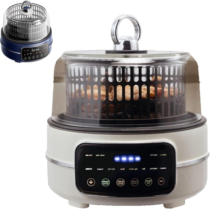 Heteluchtfriteuse - Multicooker - Gezond Koken - 5L Capaciteit - 80-200°C - Wit