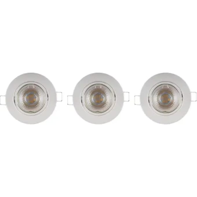 Sencys Inbouwspot Wit Gu10 2,6w 3 Stuks