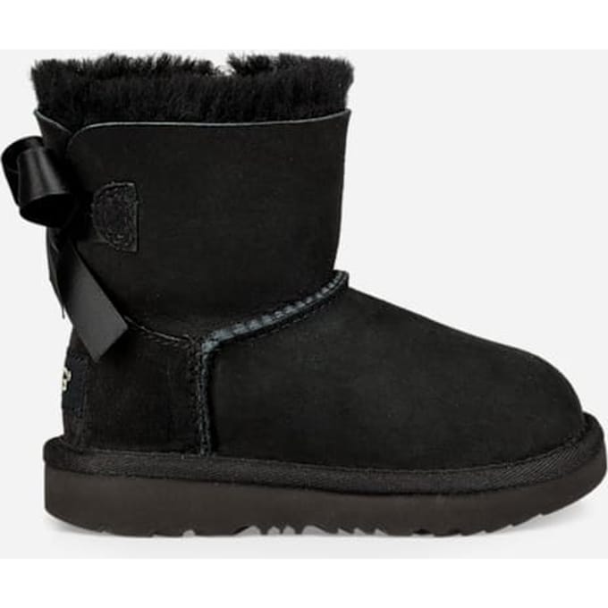 UGG® Mini Bailey Bow II for Kids in Black, Size 11, Twinface/Polyester/Wool