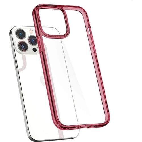 Spigen Ultra Hybrid Apple iPhone 13 Pro Hoesje Transparant/Rood