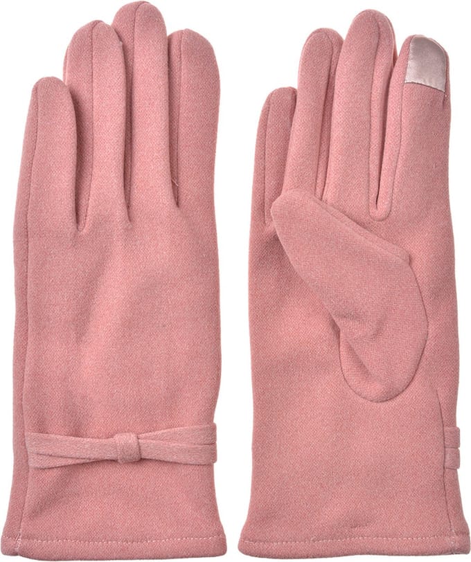 Clayre & Eef Handschoenen Winter 9x23 cm Roze Polyester