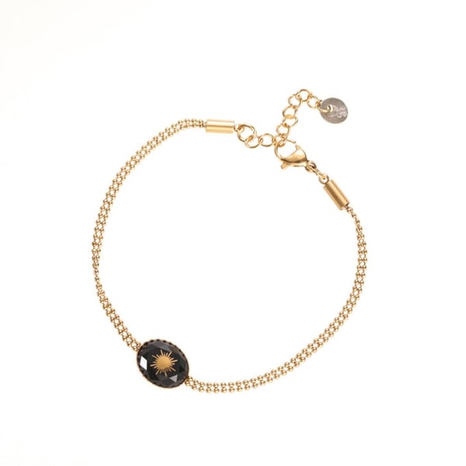 Go Dutch Label Armband zon Zwart B1209-6