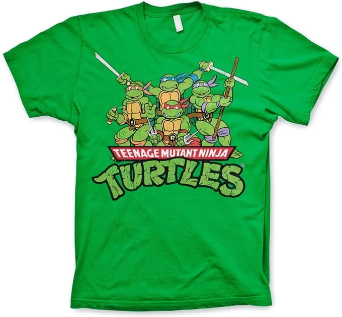 Teenage Mutant Ninja Turtles Turtles Distressed Group T-shirt Groen