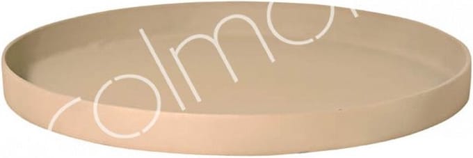 Ronde decoratieve plaat taupe
