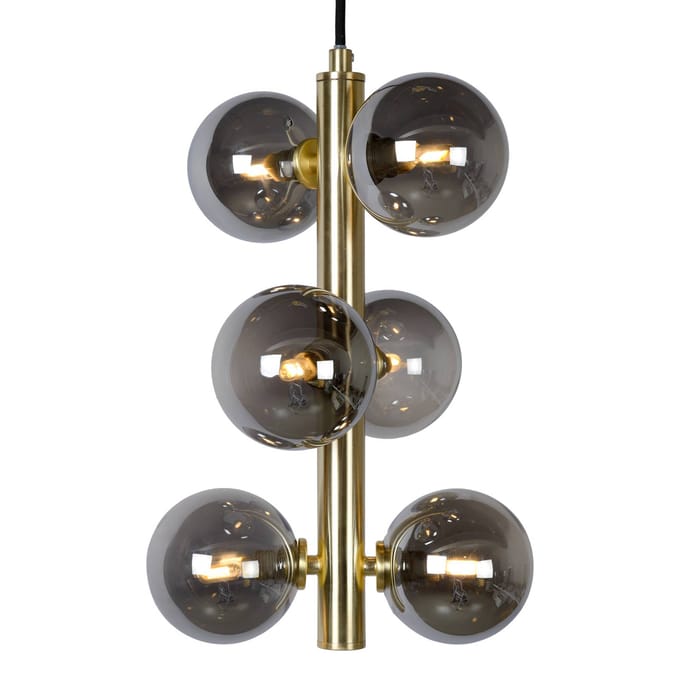 Lucide TYCHO - Hanglamp - Ø 25,5 cm - 6xG9 - Mat Goud / Messing