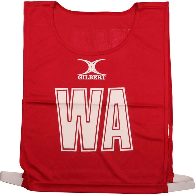Gilbert Netball Monochrome Netball Bibs - Medium - Rood