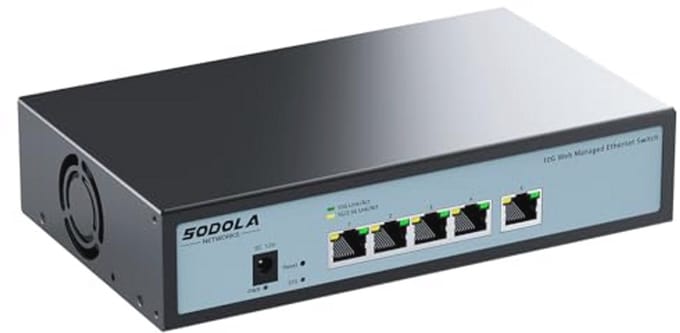5-poorts 10 Gbit Easy Web Managed Switch - 10 Gb Switch met LACP, QoS, VLAN & IGMP voor optimaal netwerkbeheer