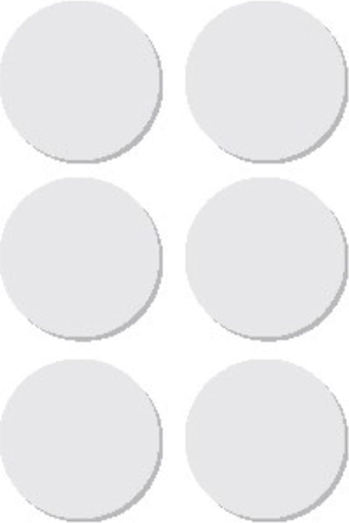 Apli ronde etiketten in etui diameter 32 mm, wit, 36 stuks, 6 per blad (2665)