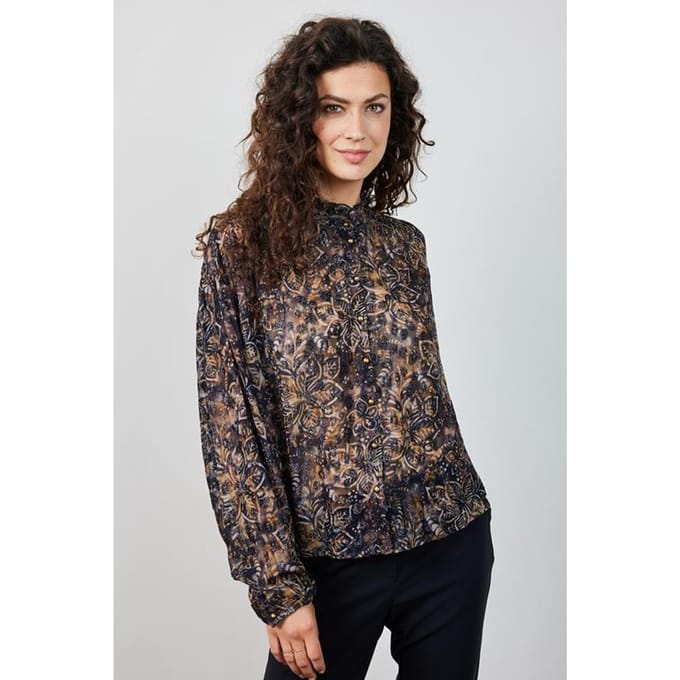 Blouse Saida Black Glamour print