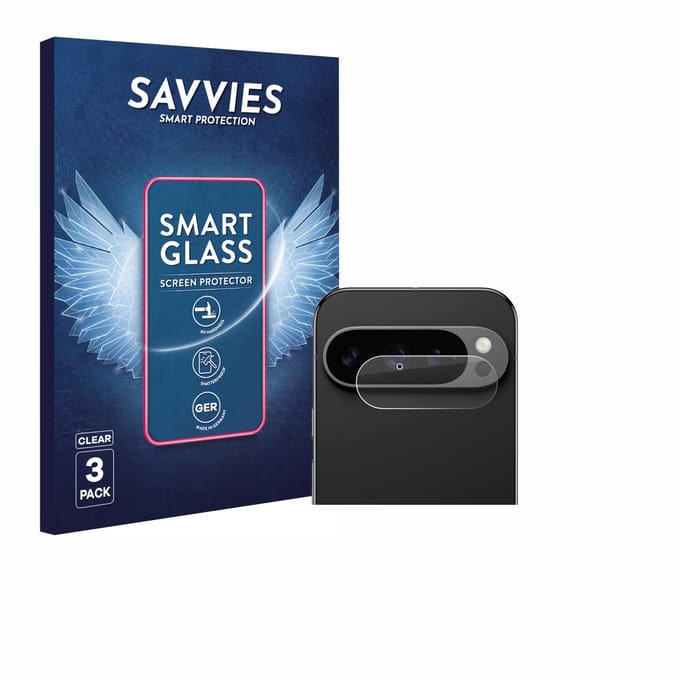 3 Stuks Savvies Screenprotector - geschikt voor Google Pixel 9 Pro (ALLEEN Camera Lens) - beschermfolie glas transparant