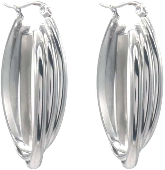 Oorbellen - RVS - 4cm - dames - sieraden - opvallend - trendy - cadeau