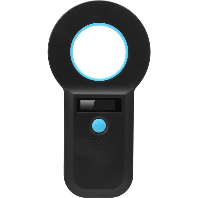Lecteur de Puce Animale Scanner Microchip Bluetooth pour RFID Portable de Poche 134.2Khz 125Khz Rechargeable black