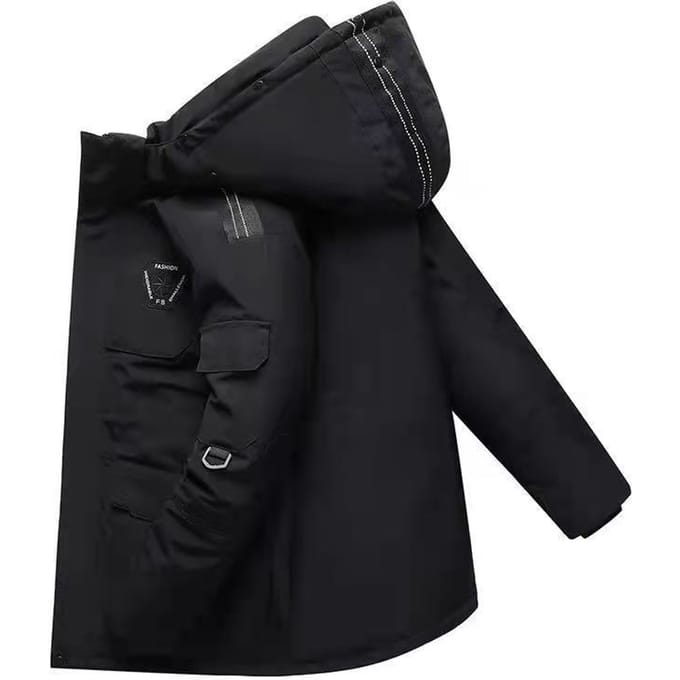 Nouveau Hiver hommes doudoune mi-longue Couple outillage doudoune M black