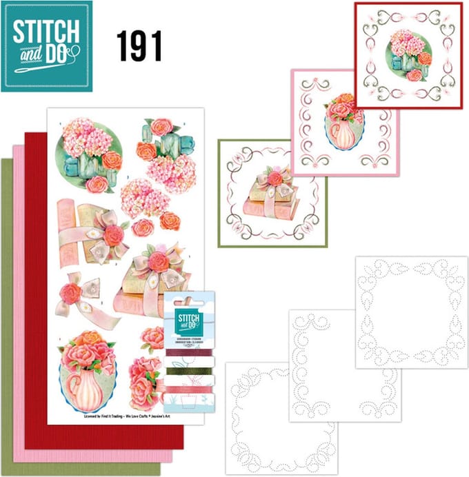 Stitch and Do 191 Jeanine's Art Red Flowers