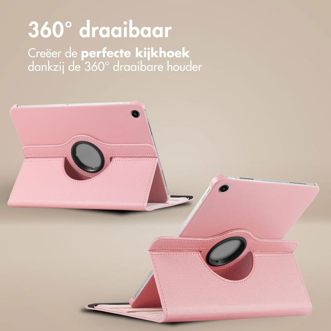 imoshion Tablet Hoes - Geschikt voor Samsung Galaxy Tab A9 Plus - 360° Draaibare Bookcase - Roze