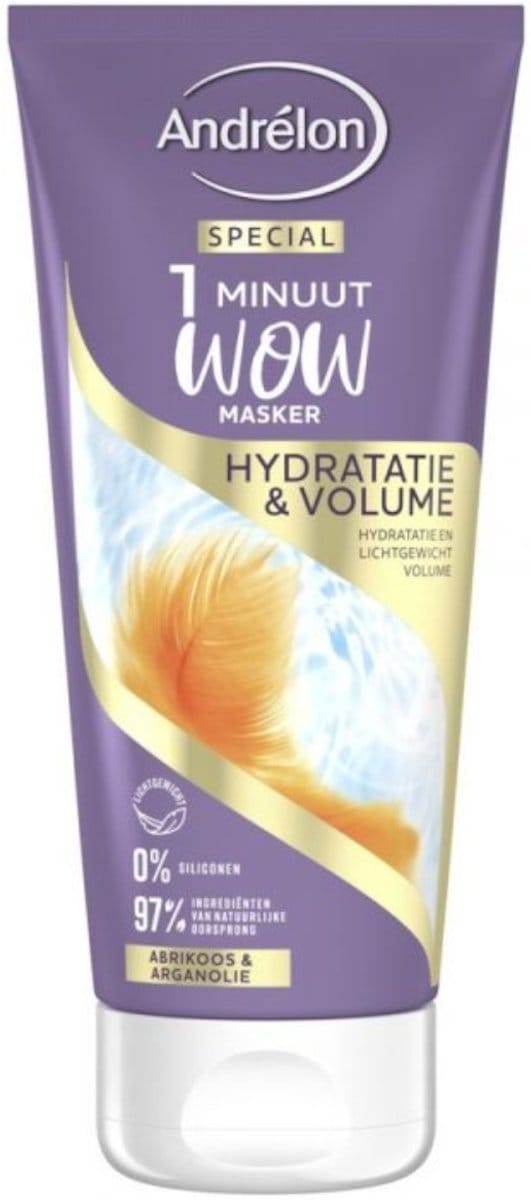 Andrelon 1 Minuut Wow Masker Hydratatie & Volume 180 ml