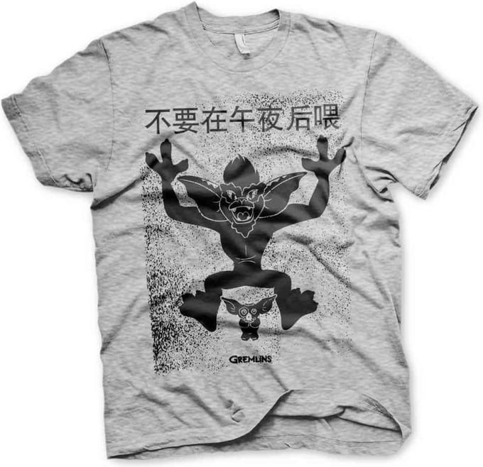 Gremlins Heren Tshirt -M- Chinese Poster Grijs