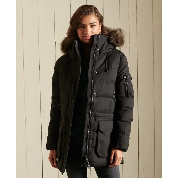 Superdry - Expedition parka van microvezel - Dames - Gewatteerde jassen