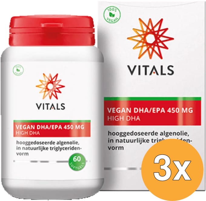 3x Vitals Vegan Dha/Epa 450 Mg (60 vega softgels)