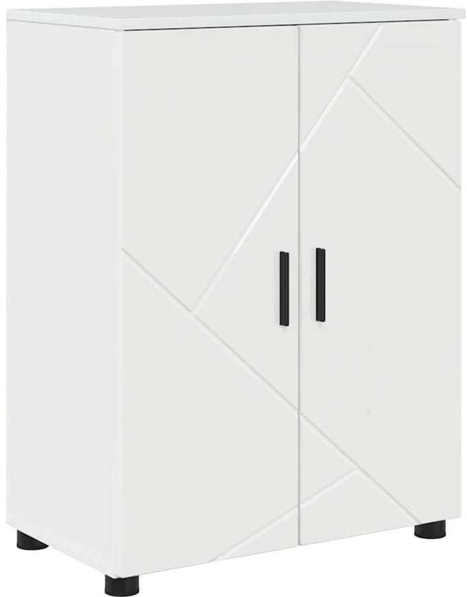 vidaXL - Badkamerkast - met - opslag - Hoogglans - wit - 60 - x - 35 - x - 80 - cm