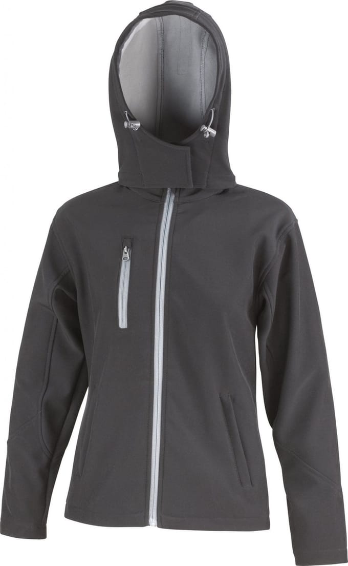 Result Women´s TX Performance Hooded Soft Shell Jacket RT230F - BLACK/GREY - M