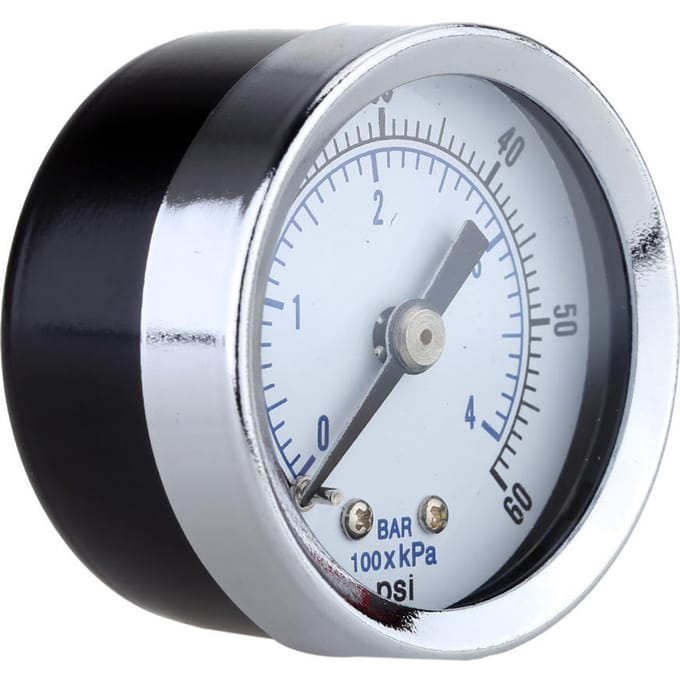 1 8 BSPT Luchtcompressor Hydraulische Manometer 0 60 PSI Achtermontage 40mm Wijzerplaat