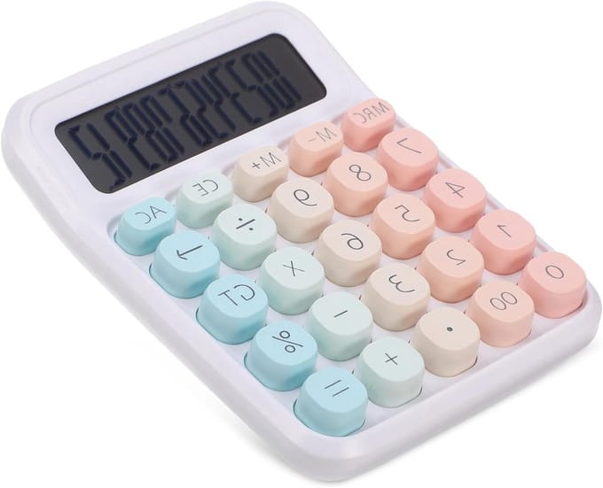 Rekenmachine Set - Zakrekenmachine Kantoor - Dagelijkse Berekeningen - Heldere Display - 5 Stuks - Multicolor