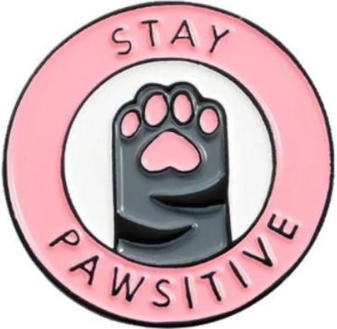 Kledingspeld - Pin - Broche - Enamel pins - Pawsitive 1 stuks