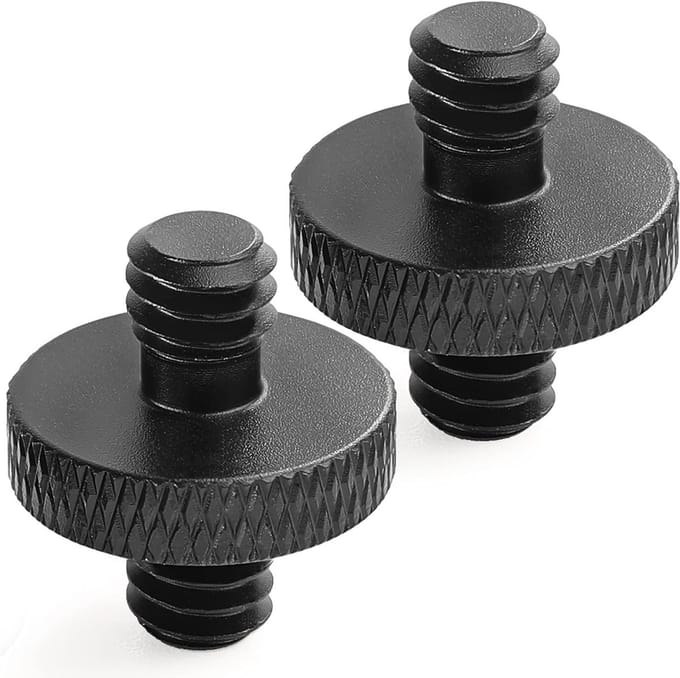 1/4 Draad Adapter Set voor Camera Statief, Microfoon Statief en Lichtstandaard - Geschikt voor DSLR en Camera Cage (Zwart)