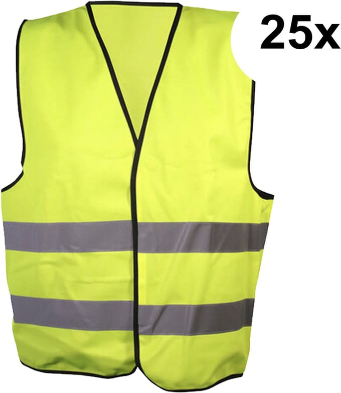 Gele hesjes 25-pack