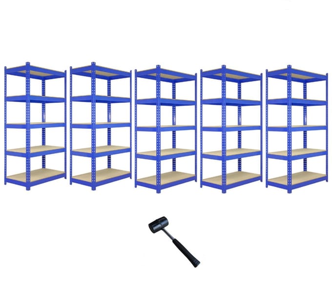Stellingunit 90 cm - 5-laags - 200 kg per plank - set van 5