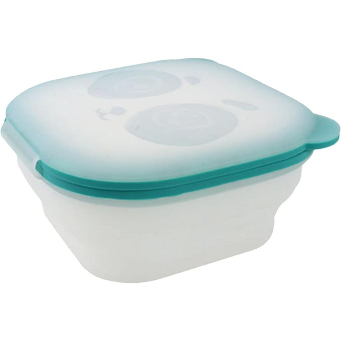 Opvouwbare Voedselbewaardoos 800ML Magnetische Sluiting Zelfsluitend Silicone Luchtdichte Opslag L(for 6.5-9kg) white