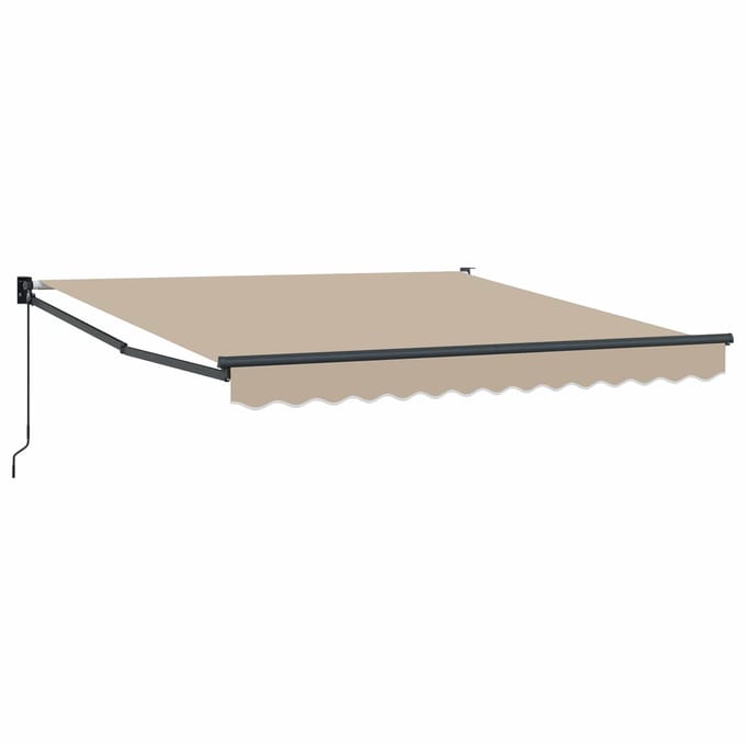 vidaXL - Uitschuifbare - luifel - Beige - 350 - x - 250 - cm