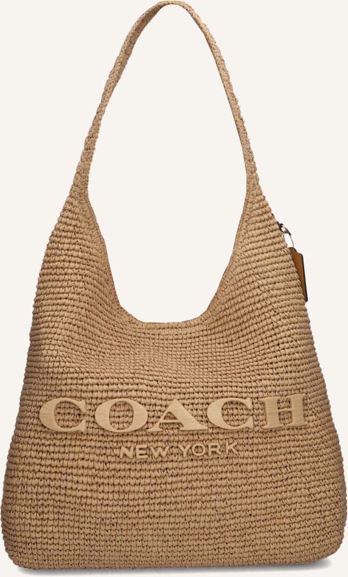 Coach Straw Brooklyn Shoulder Bag 39 Schoudertassen Dames - Beige - Maat ONESIZE