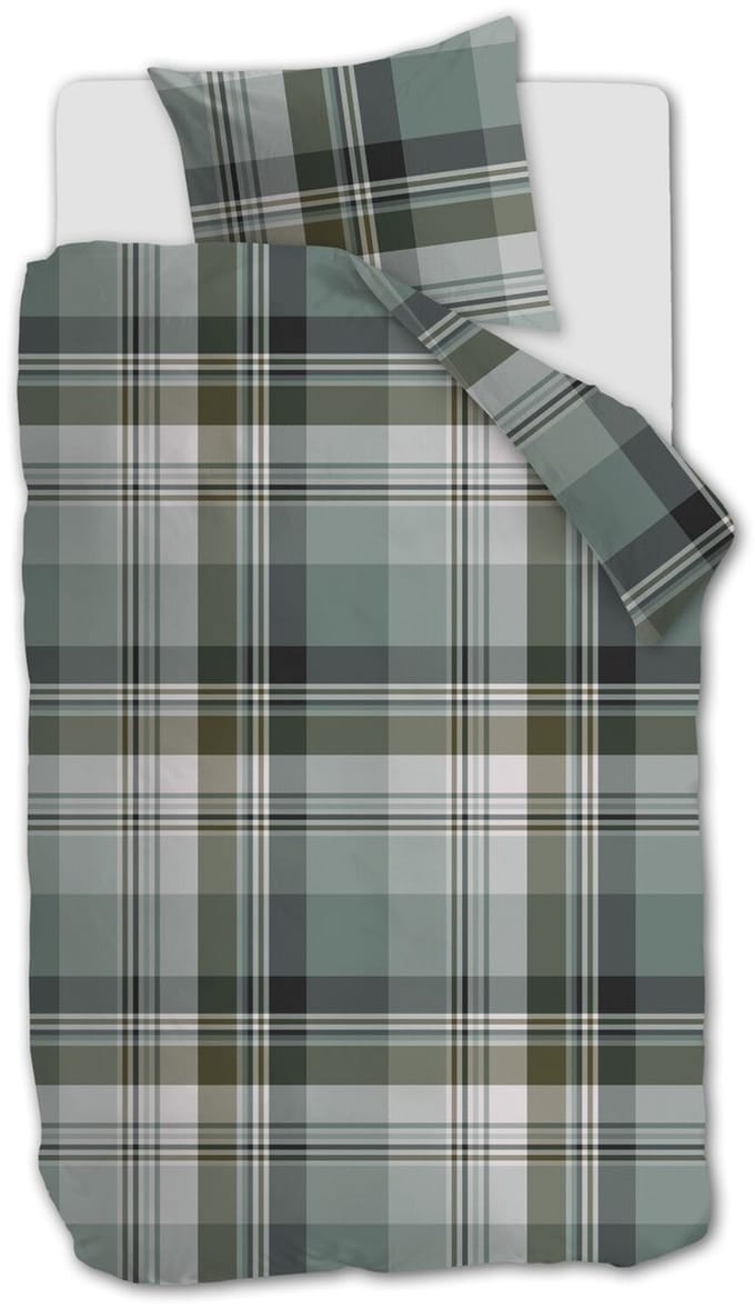 Beddinghouse Vernon dekbedovertrek - Eenpersoons - 140 x 200/220 cm - Groen