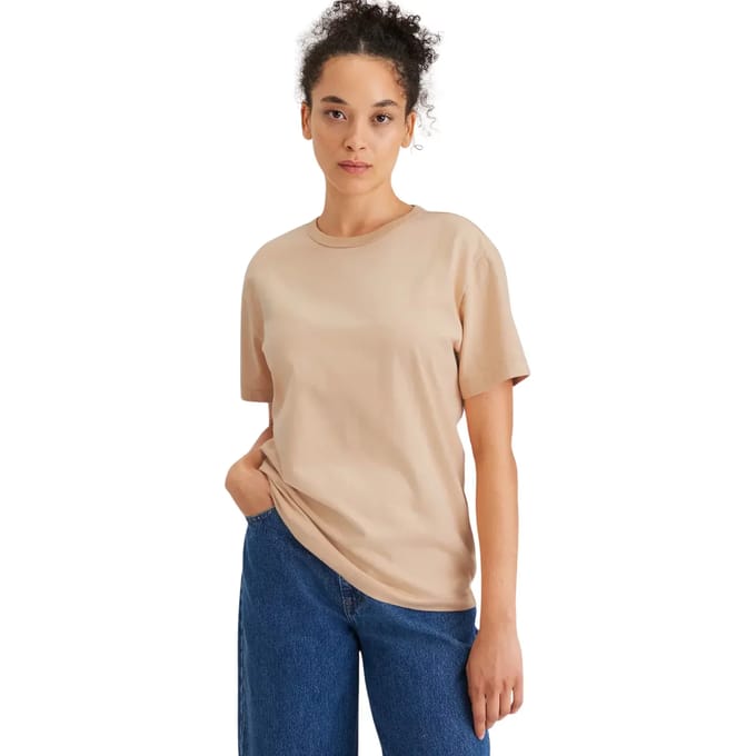 Dockers Crew T-shirt Met Korte Mouwen Beige L Vrouw