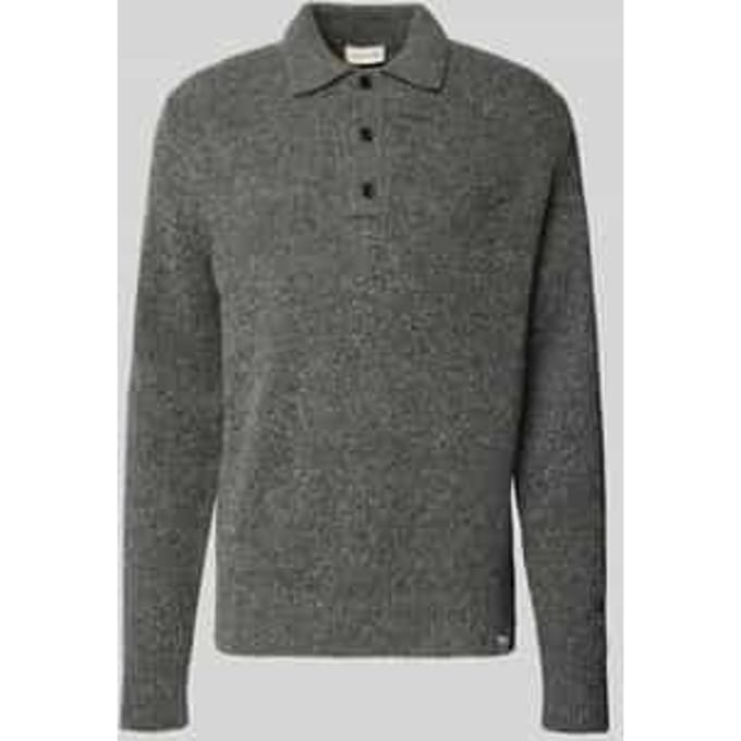 Gebreide pullover van wolmix met polokraag
