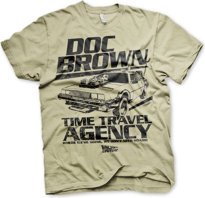 Back to the Future Doc Brown Time Travel Agency T-shirt kaki