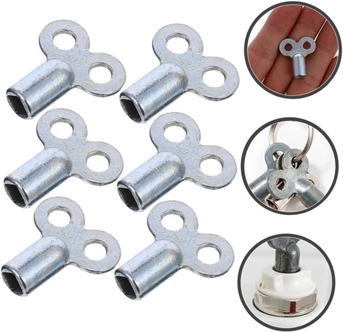 Solidchoice - Set van 6 Messing Radiator Sleutels