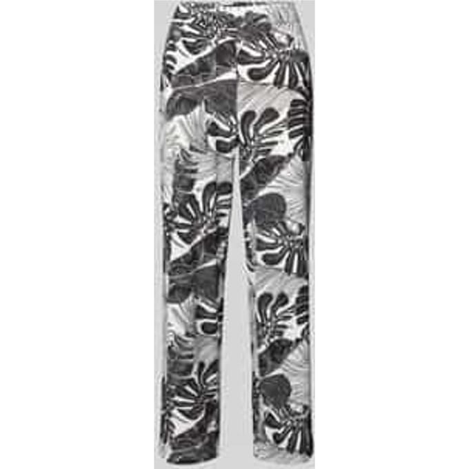 Broek met verkorte pasvorm en elastische band, model 'Filiz'
