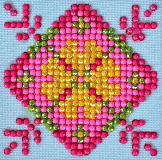 DIAMOND DOTZ Patchwork Mandala 1 - Diamond Painting - 421 Dotz - 8x8 cm