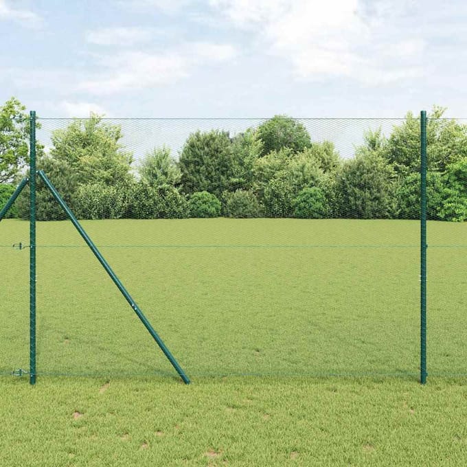 vidaXL - Hexagon - Hek - 1,6 - x - 10 - m - PVC - Groen
